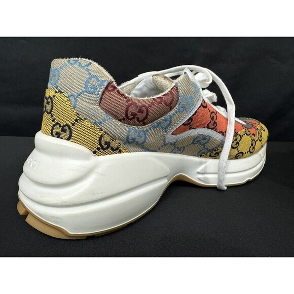 Gucci Rython Sneakers / Yellow Multi Color / Mens 11 / GG Monogram / Pre-owned - Picture 13 of 13